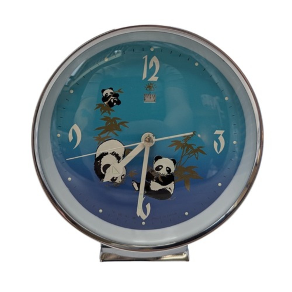 1970's Shanghai Diamond China Panda Animated Alarm Clock